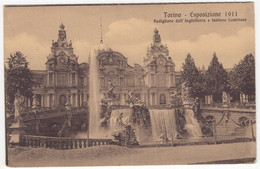 18800 " TORINO-ESPOSIZIONE 1911-PADIGLIONE DELL'INGHILTERRA E FONTANE LUMINOSE "VERA FOTO-CART POST. NON SPED - Ausstellungen