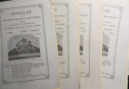 Annales Du Mont Saint Michel -  5 Numéros - Publiées Par Les RR.PP. Missionnaires - Année 1879 - B.E - - 1801-1900