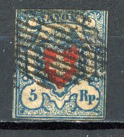Helvetia   Y&T   14   Mi  7 II   Obl   ---      TTB - 1843-1852 Poste Federali E Cantonali