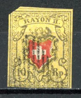 Helvetia   Y&T   15   Mi   8   Obl   ---      2ème Choix - 1843-1852 Federal & Cantonal Stamps