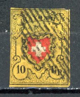 Helvetia   Y&T    15   Mi   8   Obl   ---      TTB - 1843-1852 Timbres Cantonaux Et  Fédéraux