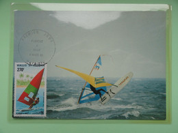 CARTE MAXIMUM CARD PLANCHE A VOILE WALLIS ET FUTUNA - Cartes-maximum