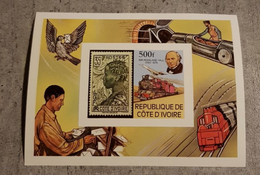 COTE D'IVOIRE SIR ROWLAND HILL BLOCK IMPERFORED MNH - Rowland Hill