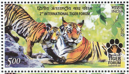 INDIA 2022  2nd International TIGER FORUM, Fauna, Tigers,  MNH(**) - Ungebraucht