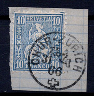 83D/7: Bahnpost "CHUR - ZURICH / Z. 84" Auf Ausschnitt (d090405) - Railway