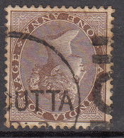 'C' Strike Of Duplex, JC Type 32d  / BC 17f On One Anna British East India Used, Early India Cancellation - 1858-79 Compagnie Des Indes & Gouvernement De La Reine