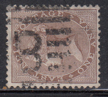 'B' Witin Rectangular Parallel Bars On One Anna 1865, British India Used, JC Type 34 - 1854 Britse Indische Compagnie