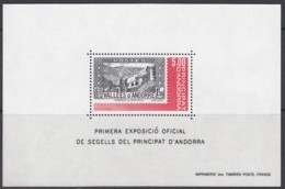 ANDORRA Franz. Block 1, Postfrisch **, Nationale Briefmarkenausstellung 1982 - Blocks & Kleinbögen