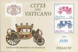 116945 MNH VATICANO 1984 EXPOSICION FILATELICA INTERNACIONAL. "ITALIA 85", EN ROMA - Oblitérés