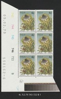 South Africa RSA - 1977 (1979) - Protea Definitive 4c Control Block (4c. 9.2.79 743-722 B 1) - Nuovi