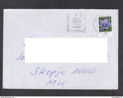 GERMANY, COVER, FLAMME WWF, REPUBLIC OF MACEDONIA, Panda, Flowers + - Lettres & Documents