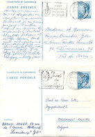 Luxembourg - 2 Entiers Carte - Flamme ONU UNO & Droits De L'homme 1968 - Ganzsache Stationery - Frankeermachines (EMA)