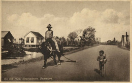 British Guiana, Guyana, Demerara, GEORGETOWN, On The Road (1920s) Postcard - Guyana (voorheen Brits Guyana)