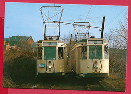 C. P. Bracquegnies =  Tram  Motrices Type S 41010 Et 9767.  SNCV Ligne 80  Charleroi  Maurage - La Louvière