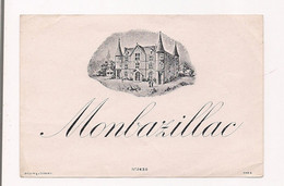 ETIQUETTE DE VIN MONBAZILLAC - CHATEAU  (2438) - - Monbazillac