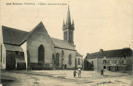 Beignon * La Place De L'église , Côté Nord * Villageois - Andere & Zonder Classificatie