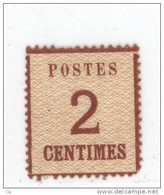 France  -  Alsace-Lorraine  :  Yv  2  (*)    ,   Très Bon Centrage            ,     N4 - Unused Stamps