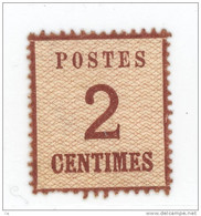 France  -  Alsace-Lorraine  :  Yv  2  *             ,      N3 - Unused Stamps