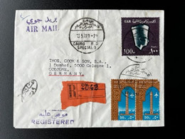 EGYPT 1972 REGISTERED LETTER CAIRO TO KOLN GERMANY 13-05-1972 EGYPTE - Cartas