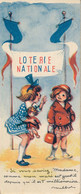 Signet Marque Page Publicitaire Cigarettes Celtique Joueur De Bignou Et Loterie Nationale Illustration Poulbot - Bookmarks