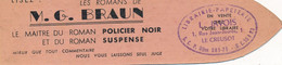 Signet Marque Page Librairie Javois Le Creusot (71) Lisez Les Romans Noirs De M. G. Braun Police Suspense - Bookmarks