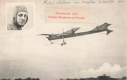 CPA Aviation - Hubert Latham Sur Monoplan Antoinette - Souvenirs Des Grandes Manoeuvres De Picardie - ....-1914: Precursori