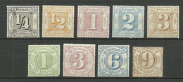 THURN UND TAXIS 1866 = 9 Werte Aus Satz Michel 45 - 54 * (Mi 46 /1/3 Gr./ Fehlt/missing) - Nuevos