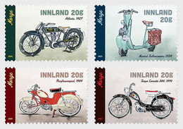 Norway 2021 Mopeds And Motorcycles Stamps 4v MNH - Ungebraucht