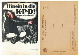 Soviet Propaganda Postcard 1930s "Poster Art Of The German Communist Party" Series No.1 - Partiti Politici & Elezioni