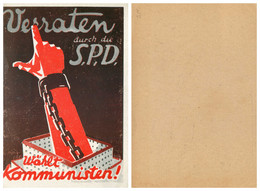 Soviet Propaganda Postcard 1930s "Poster Art Of The German Communist Party" Series No.7 - Politieke Partijen & Verkiezingen