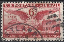 United States 1949 - Mi 597 - YT Pa 40 ( Home Of John Carlyle And Gadsby's Tavern ) Airmail - 2a. 1941-1960 Used