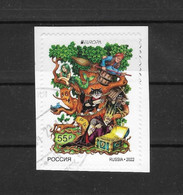 Russia 2022 EUROPA Stamps - Stories And Myths , Used On Fragment - Usados