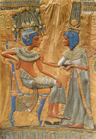 CPSM Toutankhamon-La Reine Mettant Un Onguent Sur Le Roi-Beau Timbre       L1913 - Museos