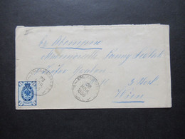 Russland 1888 Kleiner Umschlag Mit Zwei Stempeln Und Michel Nr.33 Auslandsbrief Nach Wien Gesendet - Covers & Documents