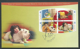 Canada - # 2057-2060 (2060a) Combo FDC -  Pets - 2001-2010