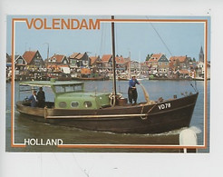 Volendam - Bâteau De Pêche VD78 Sortant Du Port (cp Vierge - Pêche