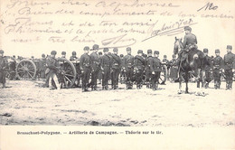 CPA - MILITARIAT - Brasschaet Polygone - Artillerie De Campagne - Théorie Sur Le Tir - Canon - Militaires - Dos Non Divi - Manoeuvres