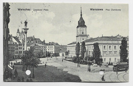POLAND POSKA CARD DEFAUT WARSCHAU WARSZAWA PLAC ZAMKOWY + 1916 + FESTUNG - Storia Postale