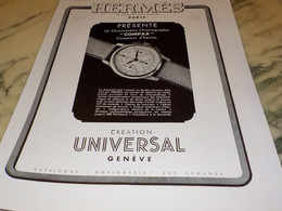 ANCIENNE PUBLICITE CHRONOMETRE COMPAX MONTRE HERMES  1938 - Andere & Zonder Classificatie