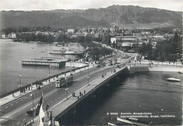 Postcard Switzerland Zurich Quaibrucke Kongressgebaude, Enge, Uetllberg - Enge