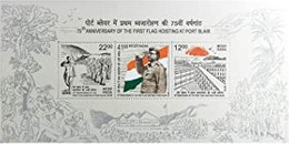 INDIA 2018 75yrs OF THE 1st FLAG HOISTING AT PORT BLAIR, NETAJI SUBHASH CHANDRA BOSE MINIATURE SHEET MS MNH - Autres & Non Classés