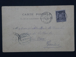 AB 32 FRANCE    BELLE CARTE    1900  SAMOENS A GENEVE SUISSE +10C   +SIXT +AFFRANCH. PLAISANT - Altri & Non Classificati