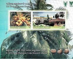 INDIA 2018 100 Years Coconut Research,Central Plantation Crops Research Institute,ICAR "Withdrawn"MINIATURE SHEET MS MNH - Autres & Non Classés