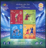 INDIA 2016 Games Of XXXI Olympiad, Rio Olympic Games MINIATURE SHEET MS MNH - Autres & Non Classés