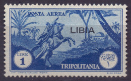ITALIA - LIBYA - BEDUIN & HORSE- MLH - 1937 - Libya