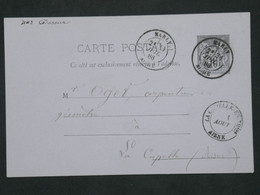 AB 32 FRANCE   BELLE CARTE ENTIER SAGE   1886  MARLY   A   LA CAPELLE     ++AFFRANCH. INTERESSANT - Other & Unclassified