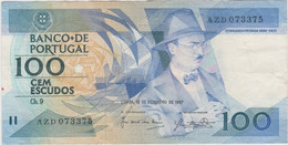 PORTUGAL 100$00 ESCUDOS - FERNANDO PESSOA - 12-02-1987  NOTA USADA - BILLET USÉ - CIRCULATED - Portugal