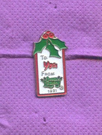 Rare Pins  Noel  Fleur Houx N154 - Noël