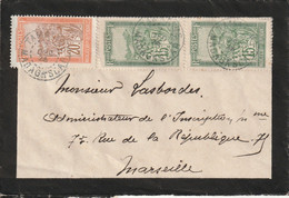 MADAGASCAR Lettre TAMATAVE 7/12/1925 Pour Marseille - Cartas & Documentos