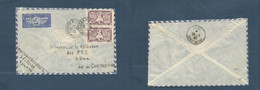 INDOCHINA. 1947 (21 July) Saigon - Algeria, Bone. Air Multifkd Military Mail Envelope (28 July) Better Destination. 9105 - Otros - Asia